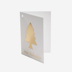 Geschenkanhänger "Baum" HP Gold, Weihnachten