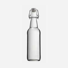 Bügelbierflasche 500ml, Weißglas, Mdg.: Bügel
