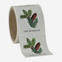 Etikette Weihnachten, Motiv "Tannenzweig", 65x70mm