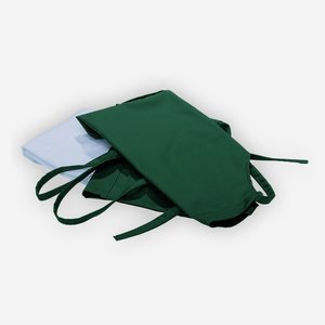 Marktschürze grün, mit zwei seitlichen Taschen