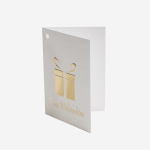Geschenkanhänger "Geschenk" HP Gold, Weihnachten