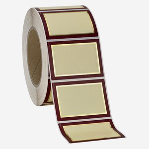 Etikettenserie CLASSIC, 50x70mm, rot + HP gold