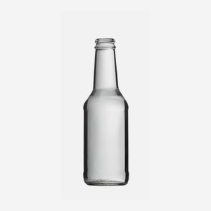Fruchtsaftflasche 250ml, Weißglas, Mdg.: CC