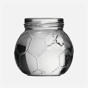 Fußball Schraubglas 212ml, Weißglas, Mdg.: TO58