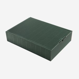 Geschenkkarton Außenwelle, grün, H38 x B26,5 xT8,5