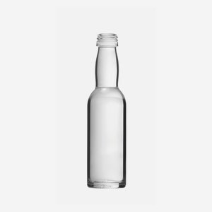 Likörflasche 40ml, Weißglas, Mdg.: PP18
