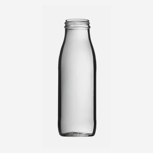 Milchflasche 500ml, Weißglas, Mdg.: TO48