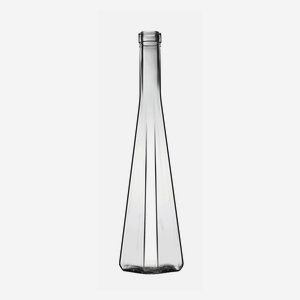 Triangolare Flasche 350ml, Weißglas, Mdg.: Kork