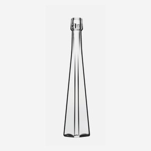 Triangolare Flasche 40ml, Weißglas, Mdg.: Bügel