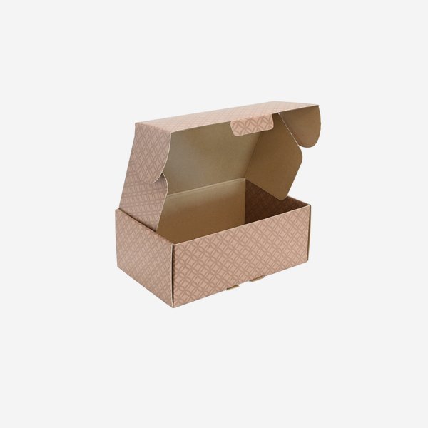 Geschenkkarton braun mit Struktur, 250/160/100