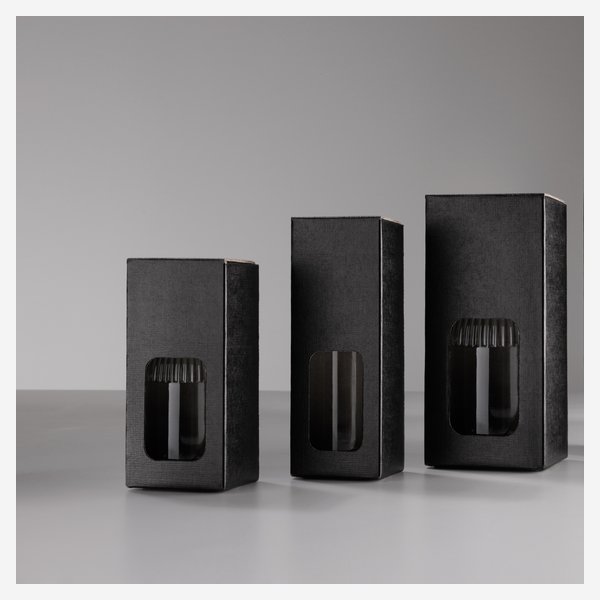 Geschenkkarton schwarz mit Fenster, 1xTRIEST 200ml