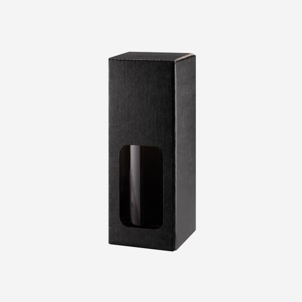 Geschenkkarton schwarz mit Fenster, 1xVIVA 350ml