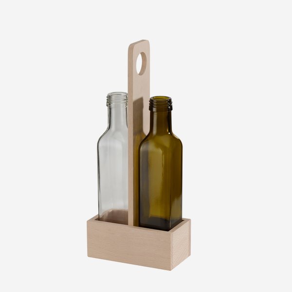 Holzträger für 2x 250ml Marasca Flaschen