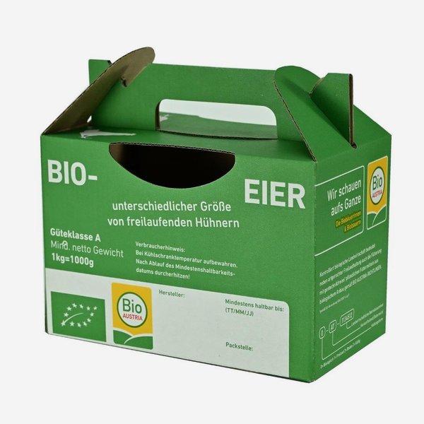 Trägerkarton für Eier "Bio Austria"