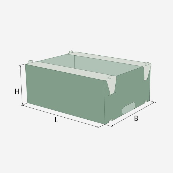 Kartonsteige 5kg, L380 x B281 x H160mm