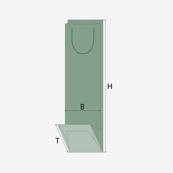 Flaschentragetasche, rot, Fenster, 100/90/380