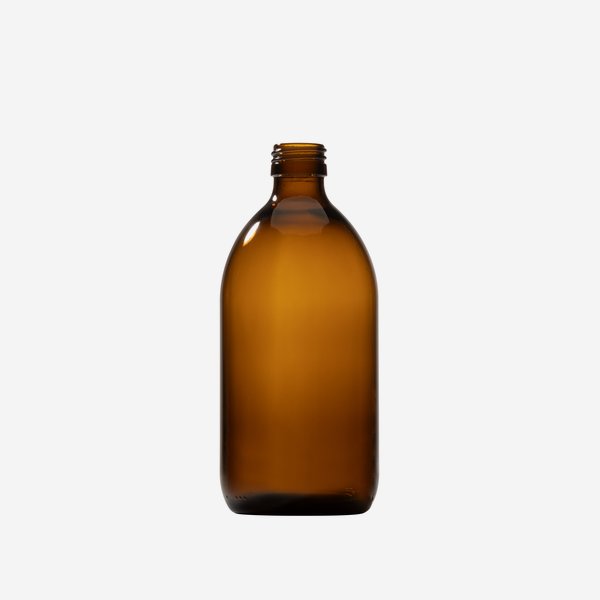 Medizinflasche aus Braunglas, 500ml, Mdg.: PP28