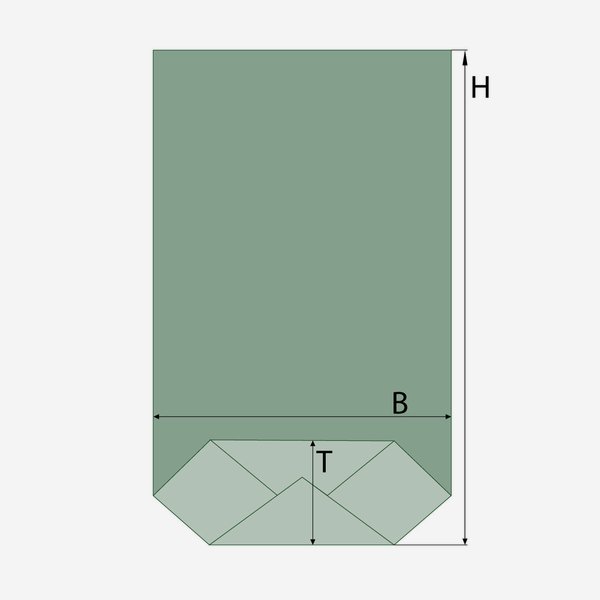 OPPC - Kreuzbodensack, B100 x H175mm