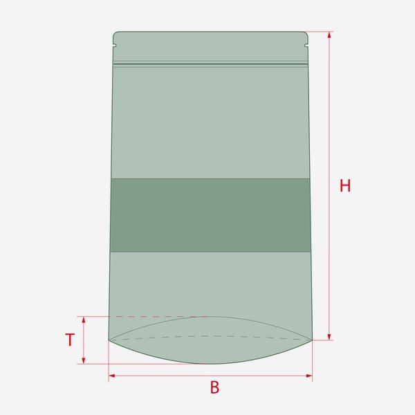 Standbeutel, braun, B130 x T80 x H225mm