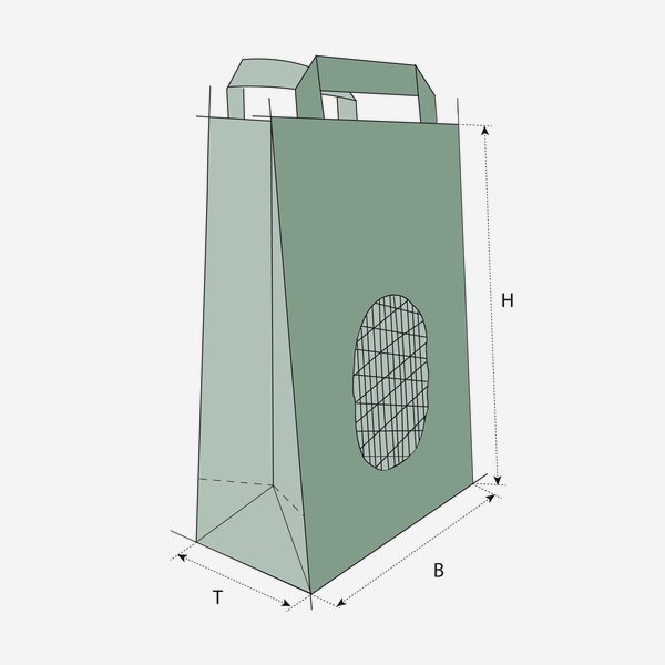 Kartoffel-Tragetasche 1kg, braun, 170/90/250