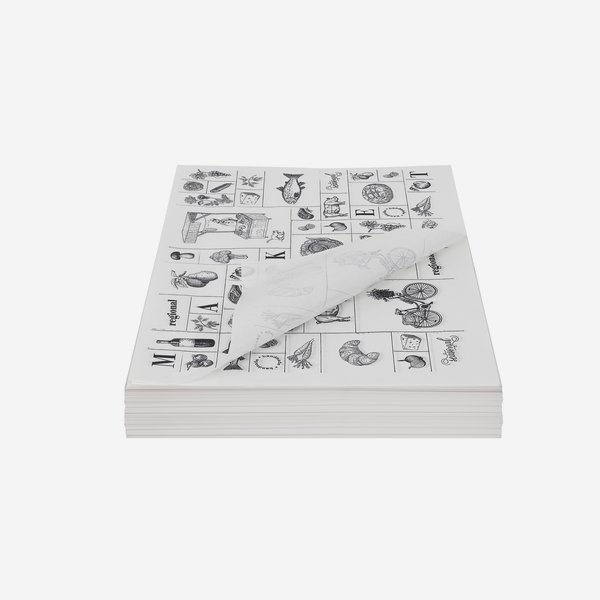 Fettpapier "Markt", 1/8 Bogen, 250 x 370mm