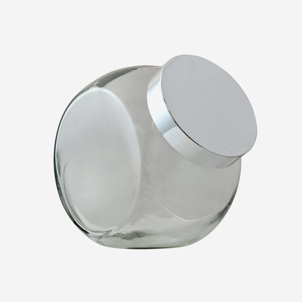 Bonbon Schraubglas mit Deckel silber 2000ml