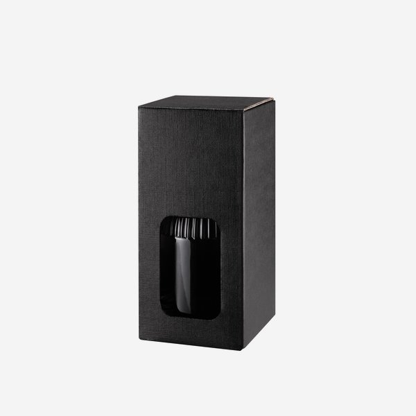 Geschenkkarton schwarz mit Fenster, 1xTRIEST 350ml