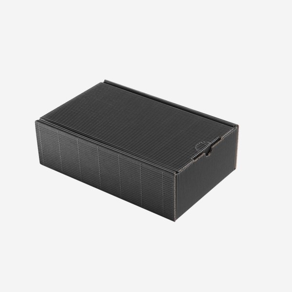 Geschenkkarton Außenwelle, schwarz, 255/150/80