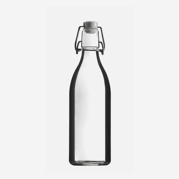 LANDHAUS Bügelflasche 500ml, Weißglas, Mdg.: Bügel