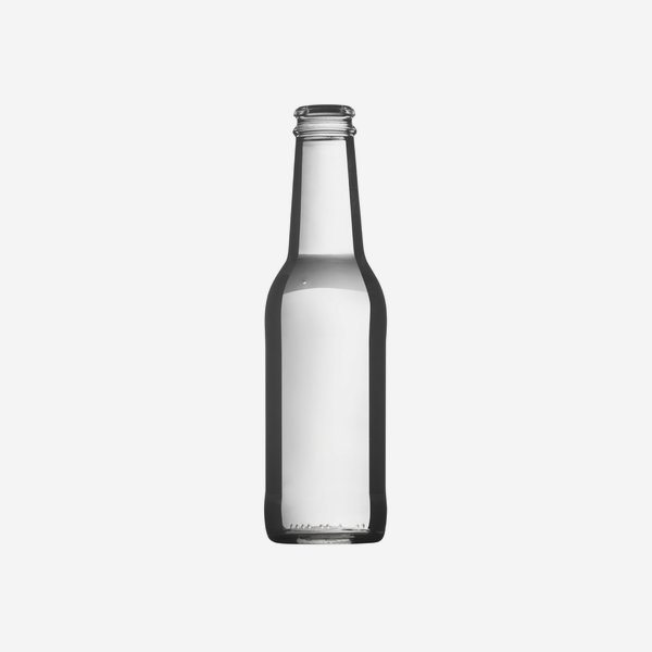 Longneck Flasche 200ml, Weißglas, Mdg.: CC